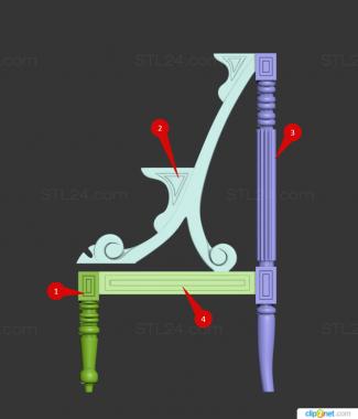 Chair (Ladder chair, STUL_0162) 3D models for cnc