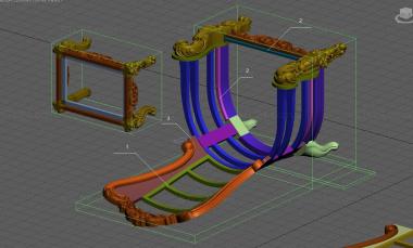 Chair (The chair is carved with a high back in the Italian style, STUL_0163) 3D models for cnc