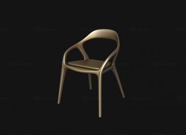 Chair (Modern style chair, STUL_0166) 3D models for cnc