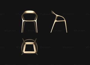 Chair (Modern style chair, STUL_0166) 3D models for cnc