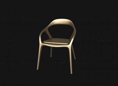 Chair (Modern style chair, STUL_0166) 3D models for cnc