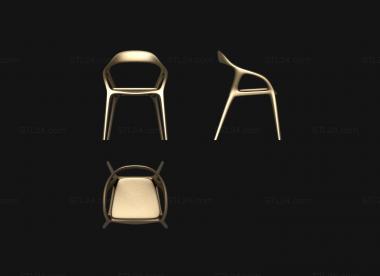 Chair (Modern style chair, STUL_0166) 3D models for cnc