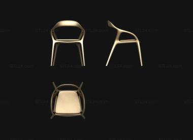 Chair (Modern style chair, STUL_0166) 3D models for cnc