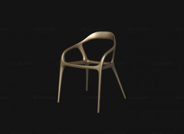 Chair (Modern style chair version1, STUL_0167) 3D models for cnc