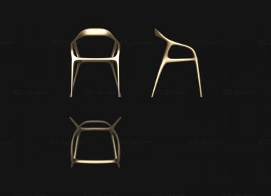 Chair (Modern style chair version1, STUL_0167) 3D models for cnc