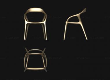 Chair (Modern style chair version3, STUL_0168) 3D models for cnc