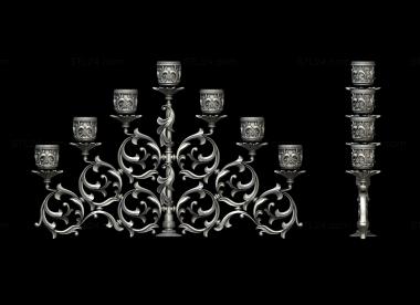 Lamp (Bracket menorah, SV_0036) 3D models for cnc