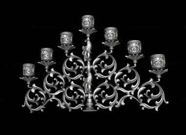 Lamp (Bracket menorah, SV_0036) 3D models for cnc