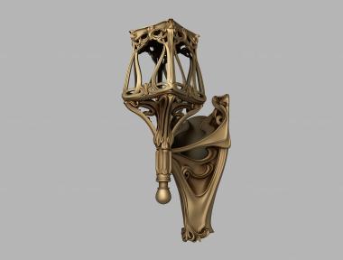 Lamp (Art Nouveau candlestick, SV_0037) 3D models for cnc