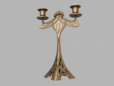 Lamp (Art Nouveau candlestick, SV_0037) 3D models for cnc