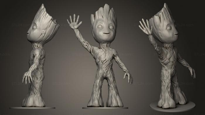 baby groot with stand