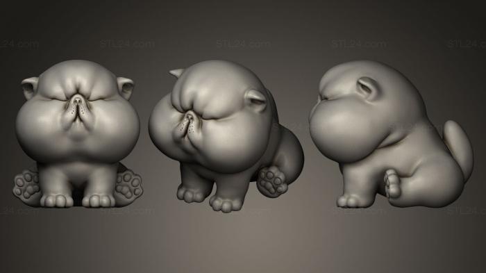 Toys (The Chubbiest Cheek Cat Sleepy, TOYS_0055) 3D models for cnc
