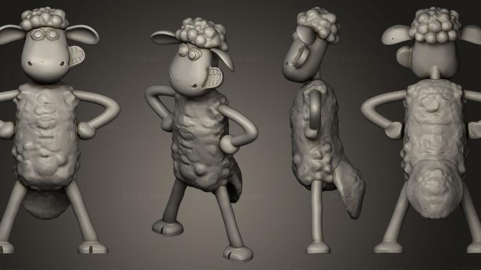Игрушки (Овца Шон встает в позу, TOYS_0060) 3D модель для ЧПУ станка