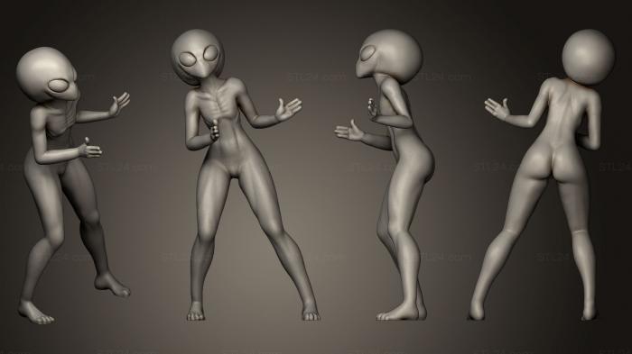 Toys (Alien Behind the Wall 3D print model, TOYS_0063) 3D models for cnc