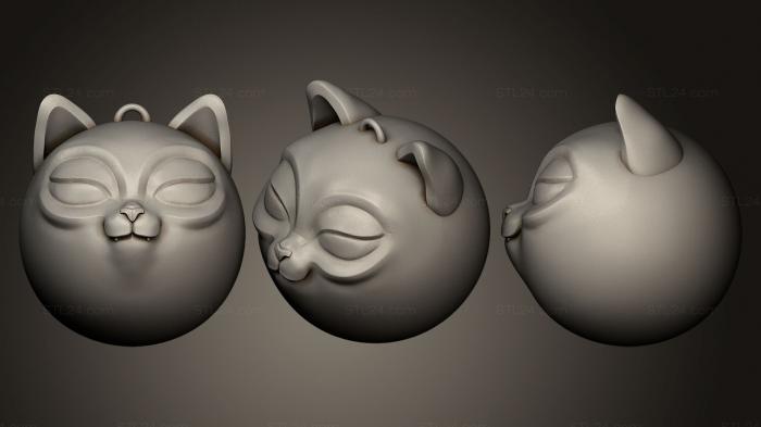 Кошачьи Елочные Украшения Для 3d-Печати 2
