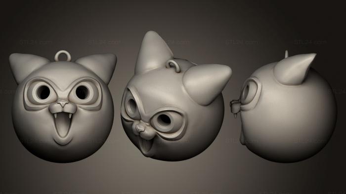 Игрушки (Кошачьи Елочные Украшения Для 3d-Печати 5, TOYS_0111) 3D модель для ЧПУ станка