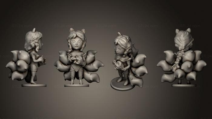 Toys (Chibi Ahri the 9 tails fox with fireball, TOYS_0118) 3D models for cnc