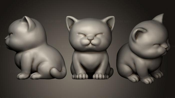 Игрушки (Милый котенок, TOYS_0127) 3D модель для ЧПУ станка