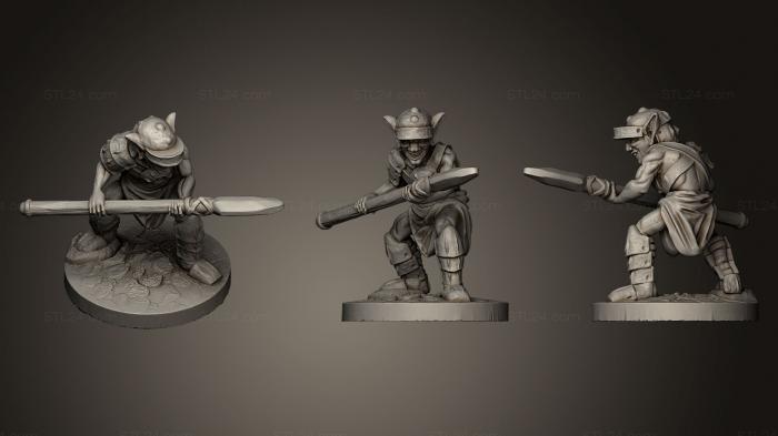Toys (Goblin spearman 28mm Miiniature, TOYS_0202) 3D models for cnc
