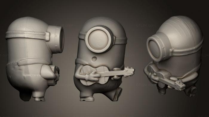 Toys (Guitar Playing Minion 3D Printable, TOYS_0212) 3D models for cnc
