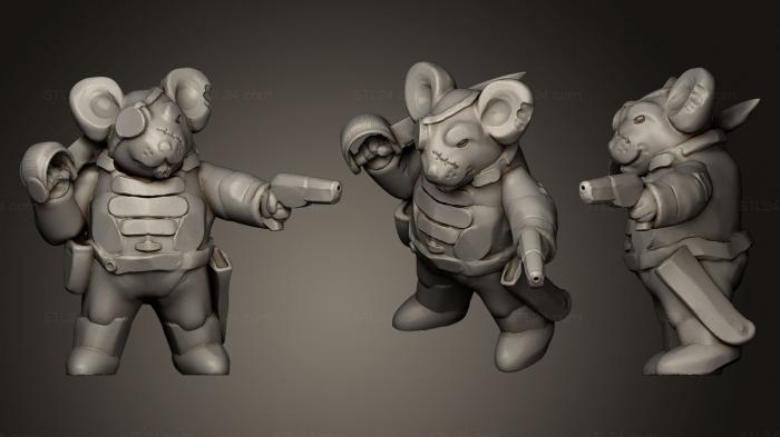 Игрушки (Мышка Пука Космический Пират, TOYS_0258) 3D модель для ЧПУ станка