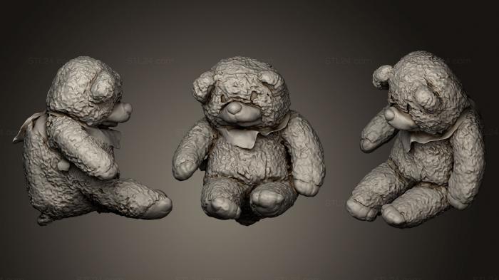 Игрушки (Старая Мягкая игрушка Медведя Бинго, TOYS_0274) 3D модель для ЧПУ станка