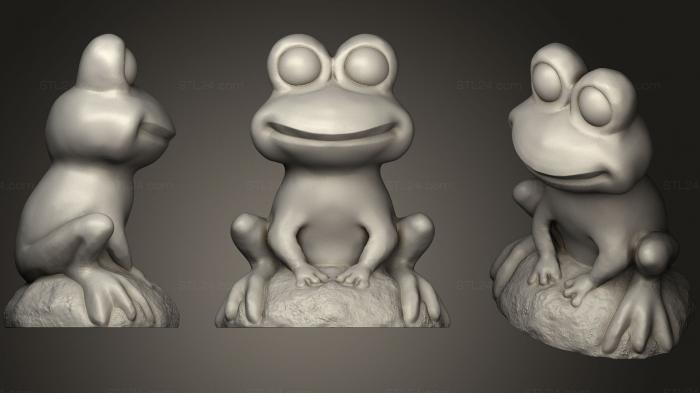 Игрушки (Садовая лягушка (повторная скульптура скана), TOYS_0555) 3D модель для ЧПУ станка