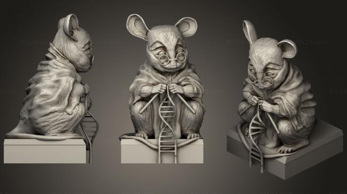 Игрушки (Статуя мыши Памятник лабораторным мышам, TOYS_0612) 3D модель для ЧПУ станка