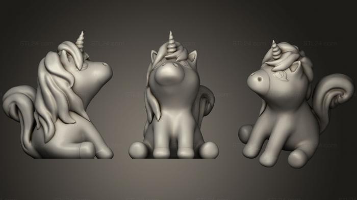 Toys (Multicolor Cute Unicorn, TOYS_0615) 3D models for cnc