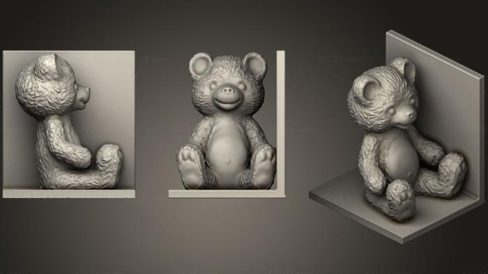 Teddy Bear Bookends (Left And Right)