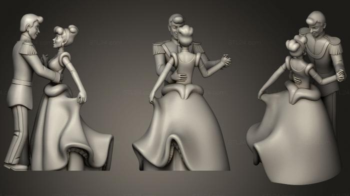Игрушки (Золушка с принцем, TOYS_0677) 3D модель для ЧПУ станка