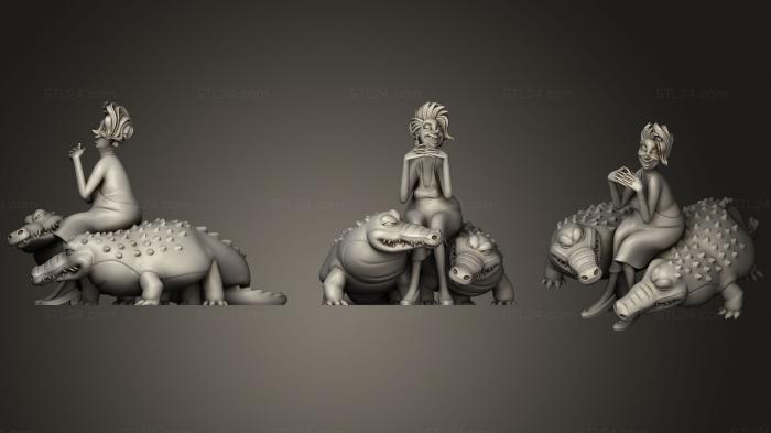 Игрушки (Мадам Медуза с Брутом и Нероном, TOYS_0695) 3D модель для ЧПУ станка