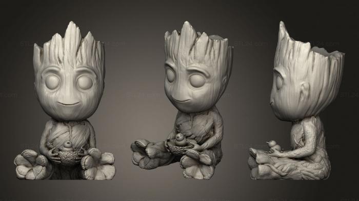 Toys (BABY GROOT MONOLITIC, TOYS_0743) 3D models for cnc