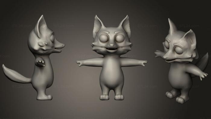 Toys (Cartoon Fox Rigged, TOYS_0801) 3D models for cnc
