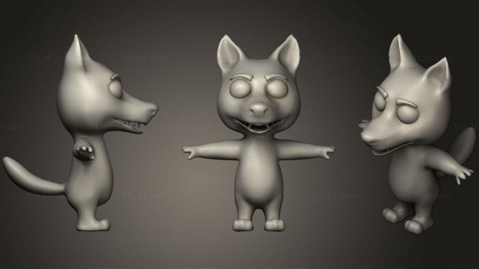 Игрушки (Мультяшный Красный Волк, TOYS_0806) 3D модель для ЧПУ станка