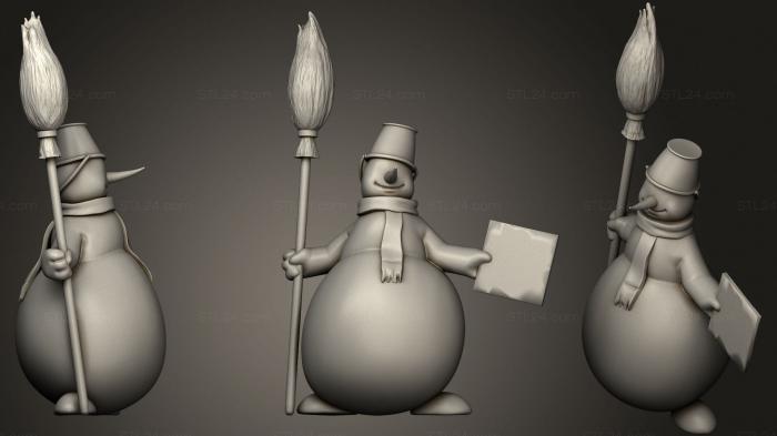 Toys (Cartoon snowman 1, TOYS_0808) 3D models for cnc