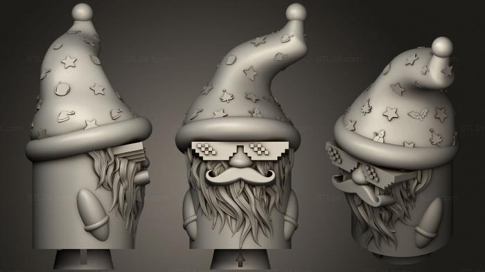 Toys (Christmas Cool Gnome Gnomo Cool Navideno, TOYS_0838) 3D models for cnc