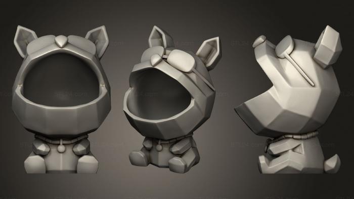 Игрушки (Собака с Большим Украшением Рта, TOYS_0867) 3D модель для ЧПУ станка