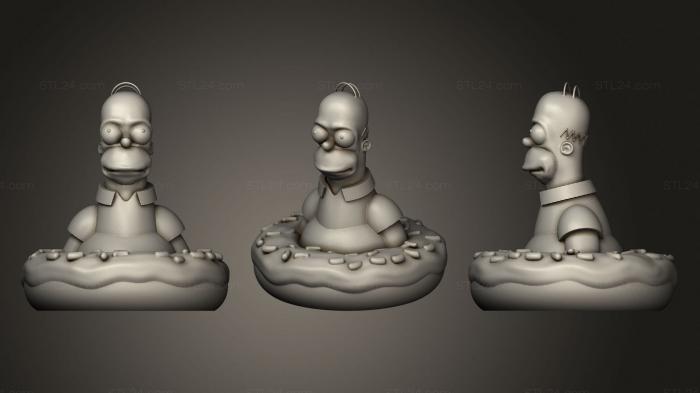 Игрушки (Гомер Симпсон 2, TOYS_0973) 3D модель для ЧПУ станка