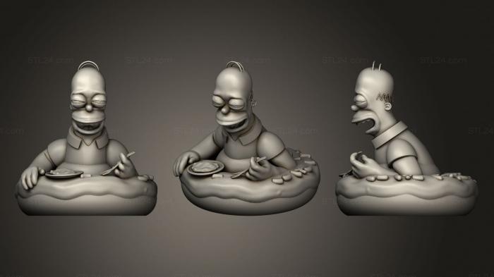 Игрушки (Держатель для Карандашей Homer Simpson с Перцовым Баллончиком Wacom, TOYS_0975) 3D модель для ЧПУ станка