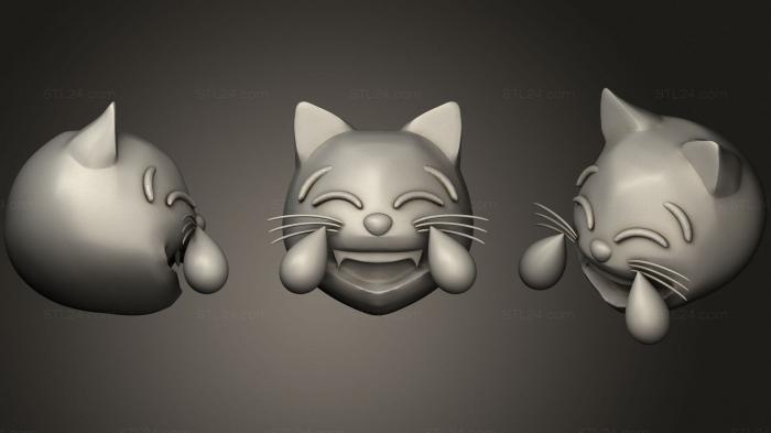 Toys (Laughing Cat Emoji, TOYS_1041) 3D models for cnc
