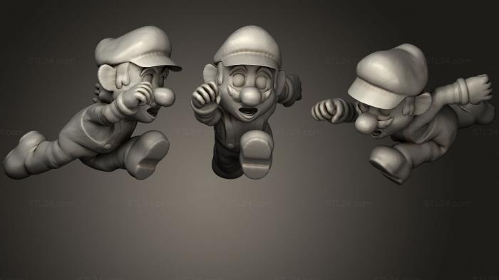 Игрушки (Низкопольный игровой персонаж Марио, TOYS_1060) 3D модель для ЧПУ станка