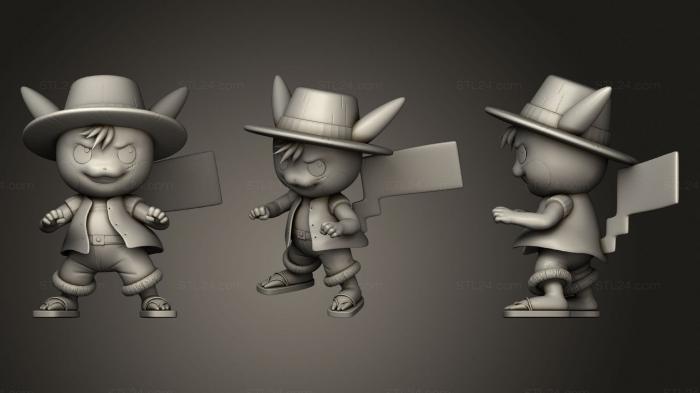 Toys (Luffy Pikachu, TOYS_1061) 3D models for cnc