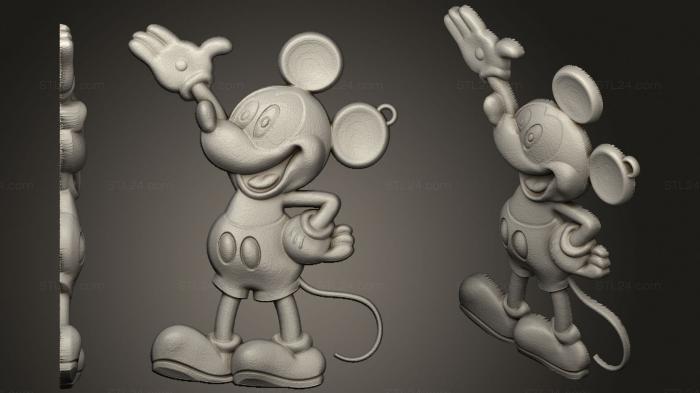 Toys (Mickey mouse keychain, TOYS_1095) 3D models for cnc