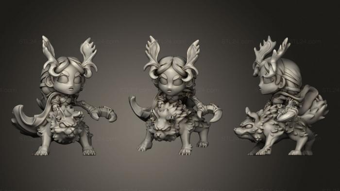 Toys (Moon Druid Mounted, TOYS_1123) 3D models for cnc