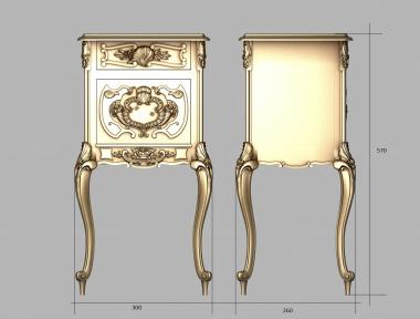 Stand (Cabinet with legs cabriole, TM_0147) 3D models for cnc