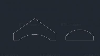 Corner (Pattern in a triangular frame, UG_0217) 3D models for cnc