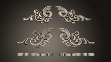 Corner (Pediment decor, UG_0242) 3D models for cnc