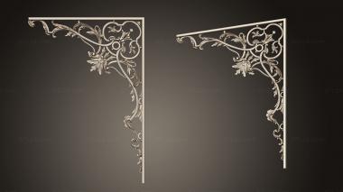 Corner (Rococo style grille, UG_0250) 3D models for cnc