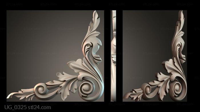 Угловые элементы (UG_0325) 3D модель для ЧПУ станка